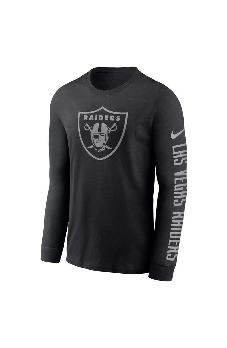 Nike Men's Nike Black Las Vegas Raiders RFLCTV Name and Logo T-Shirt, Alternate, color, Black