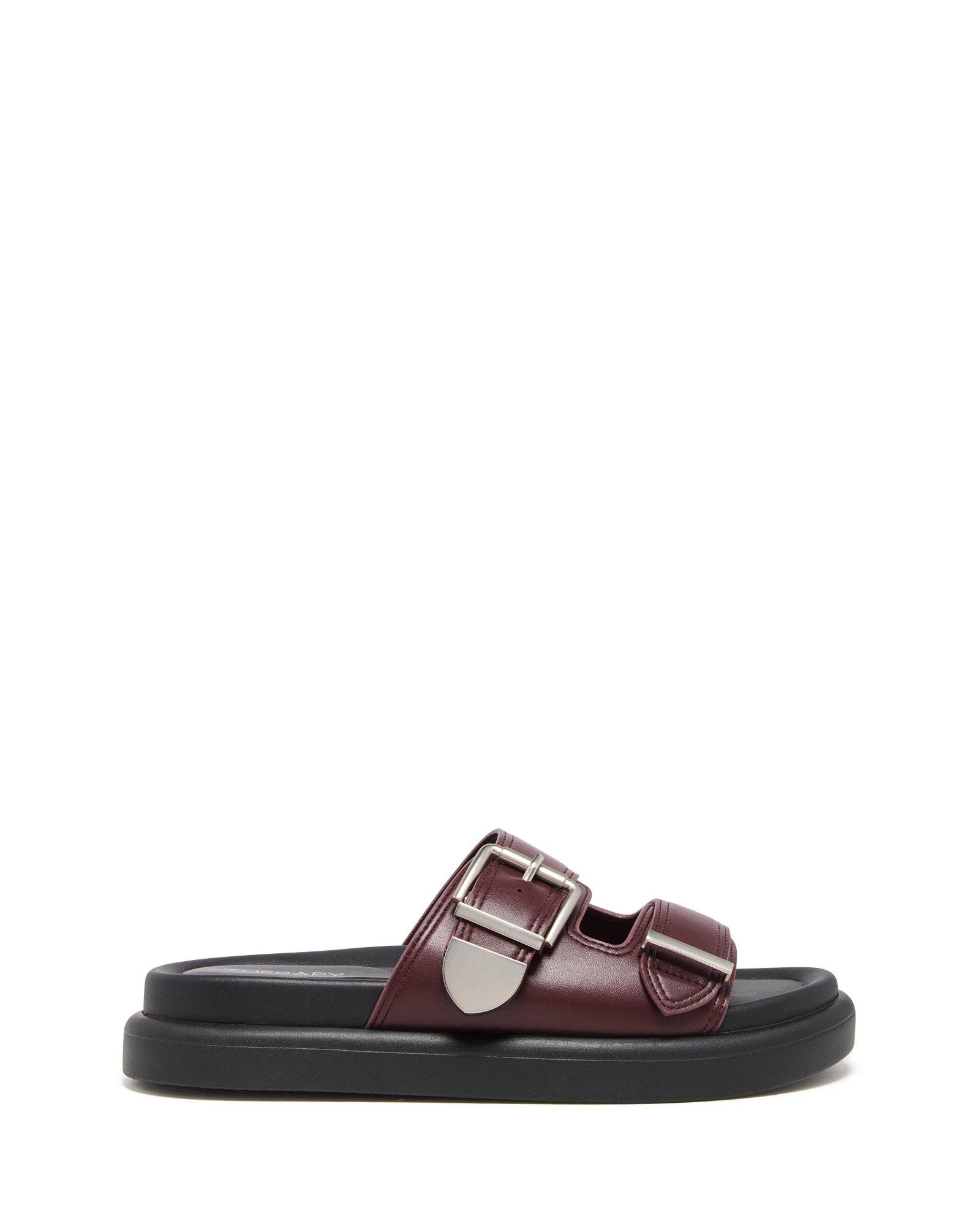 Paxton Open Round Toe Sandal, Alternate, color, BORDEAUX SMOOTH PU