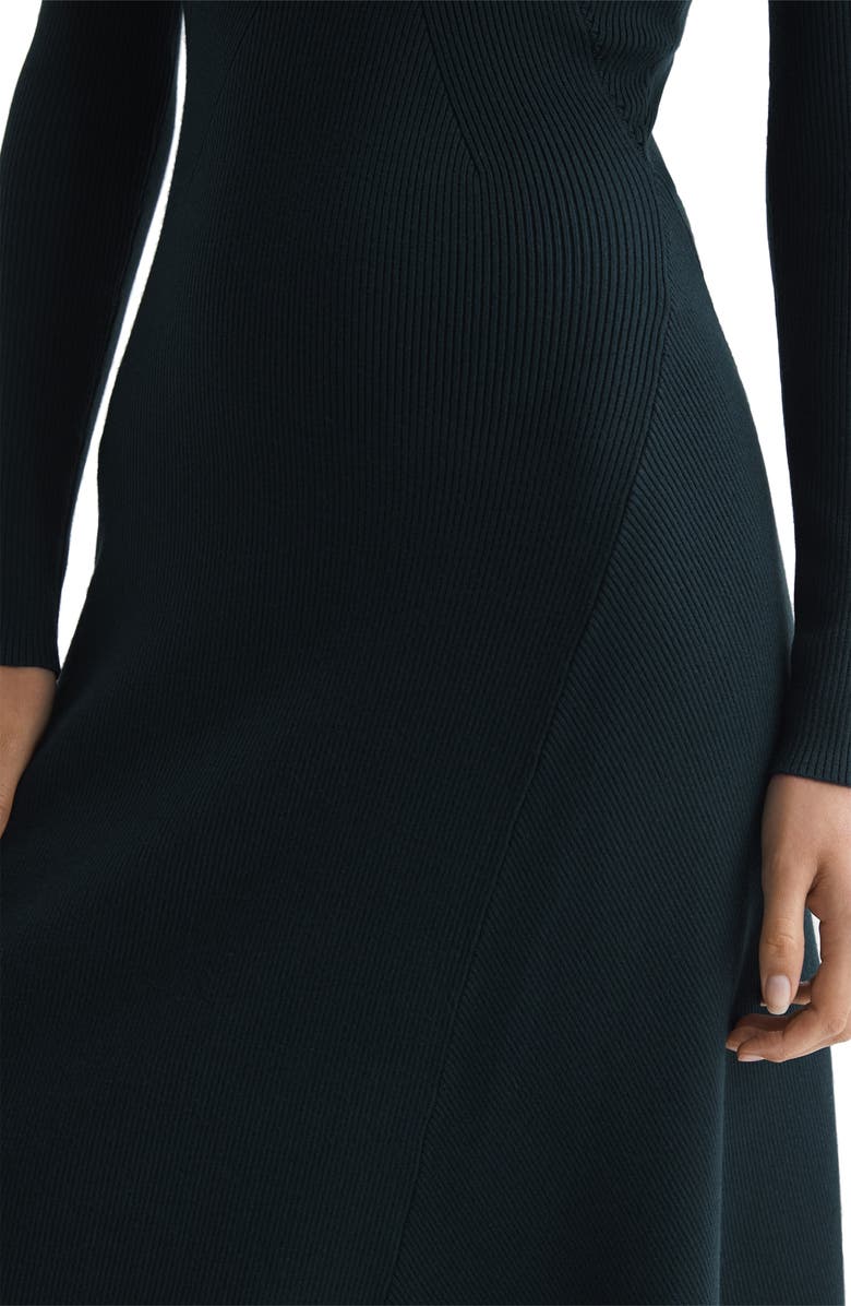 Reiss Chrissy Mock Neck Long Sleeve Midi Dress, Alternate, color, 