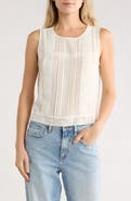 MAX STUDIO Lace Embroidered Tank