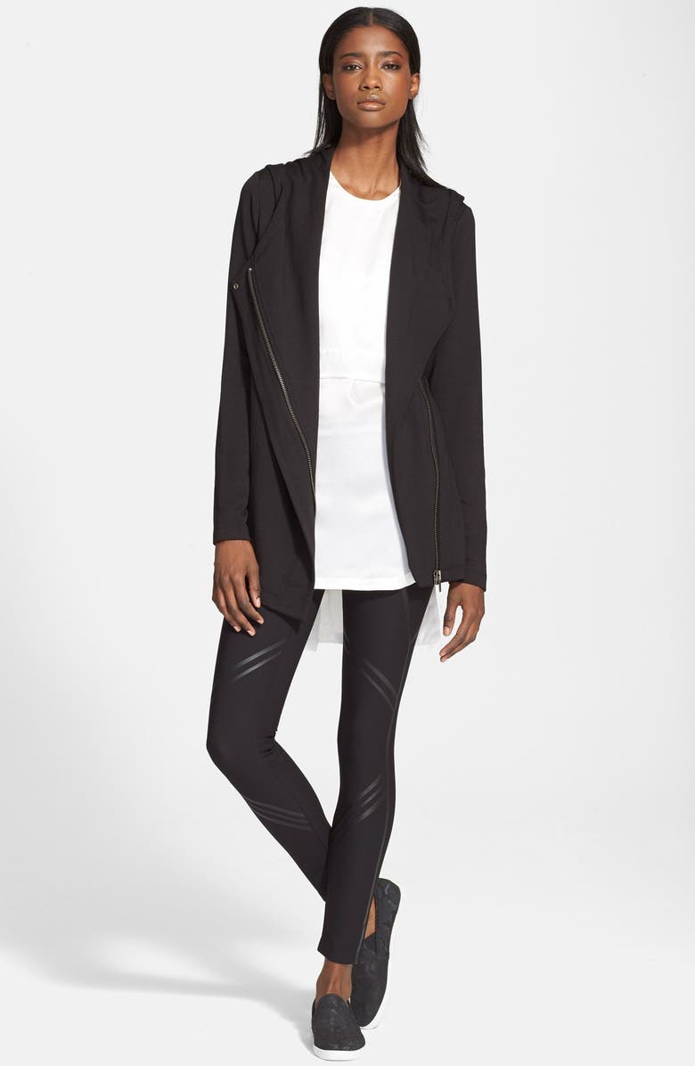 Helmut Lang Layered High/Low Silk Top, Alternate, color, 