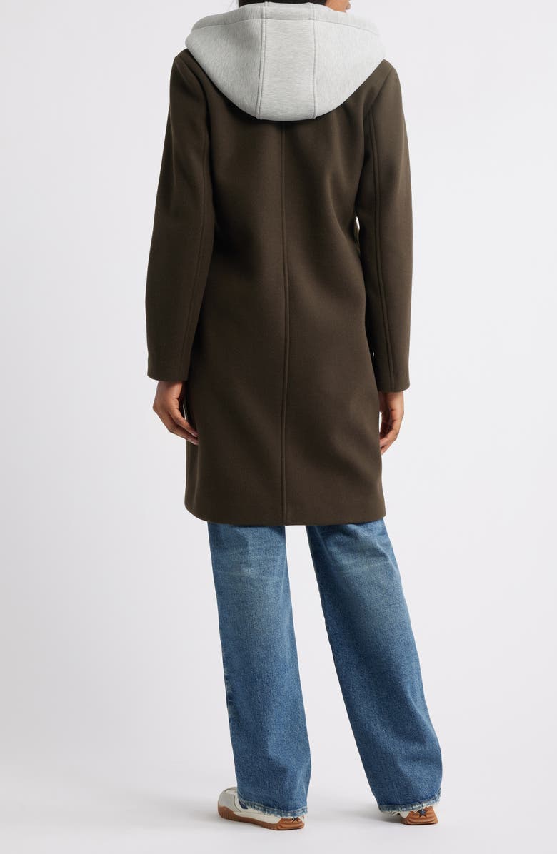 Lucky Brand Layered Hoodie Bib Coat, Alternate, color, Loden