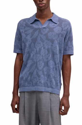 Ryan Floral Pointelle Jersey Polo