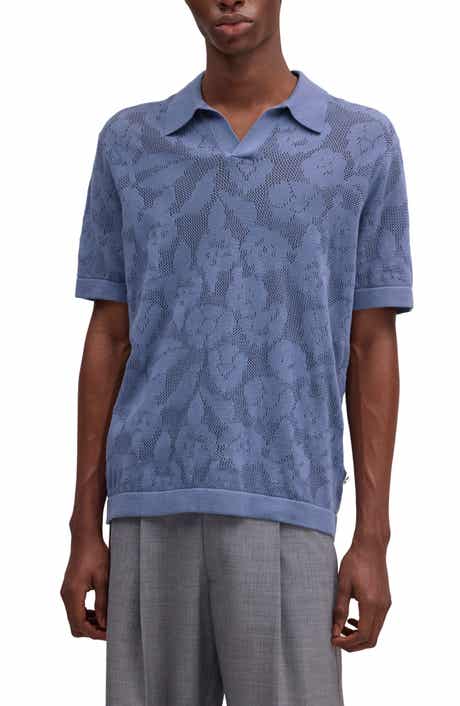 Ryan Floral Pointelle Jersey Polo