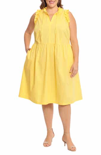 Solid Poplin Trapeze Dress
