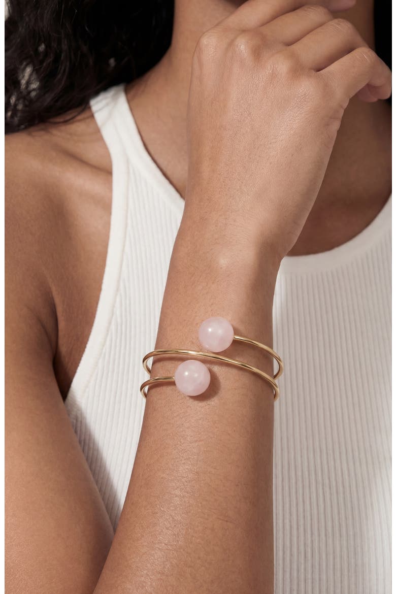 Summer Escape Cuff Bracelet, Alternate, color, ROSE QUARTZ