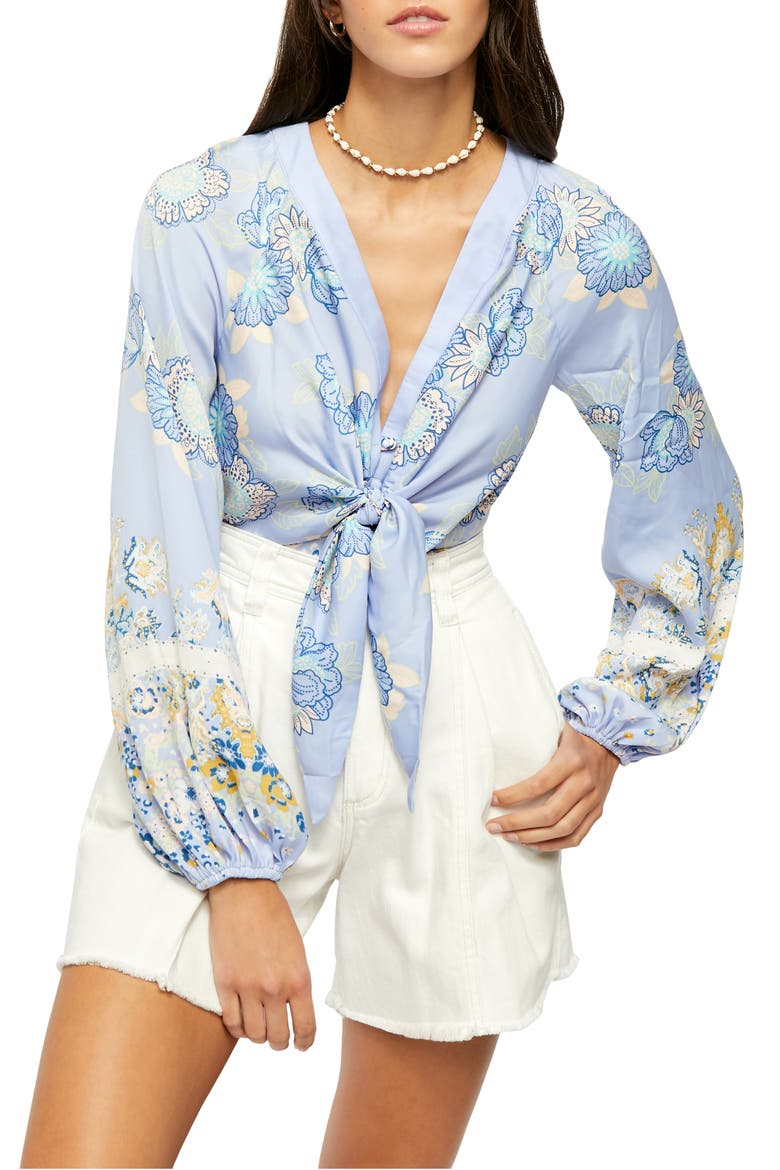Run Free Print Shirt, Main, color, BLUE