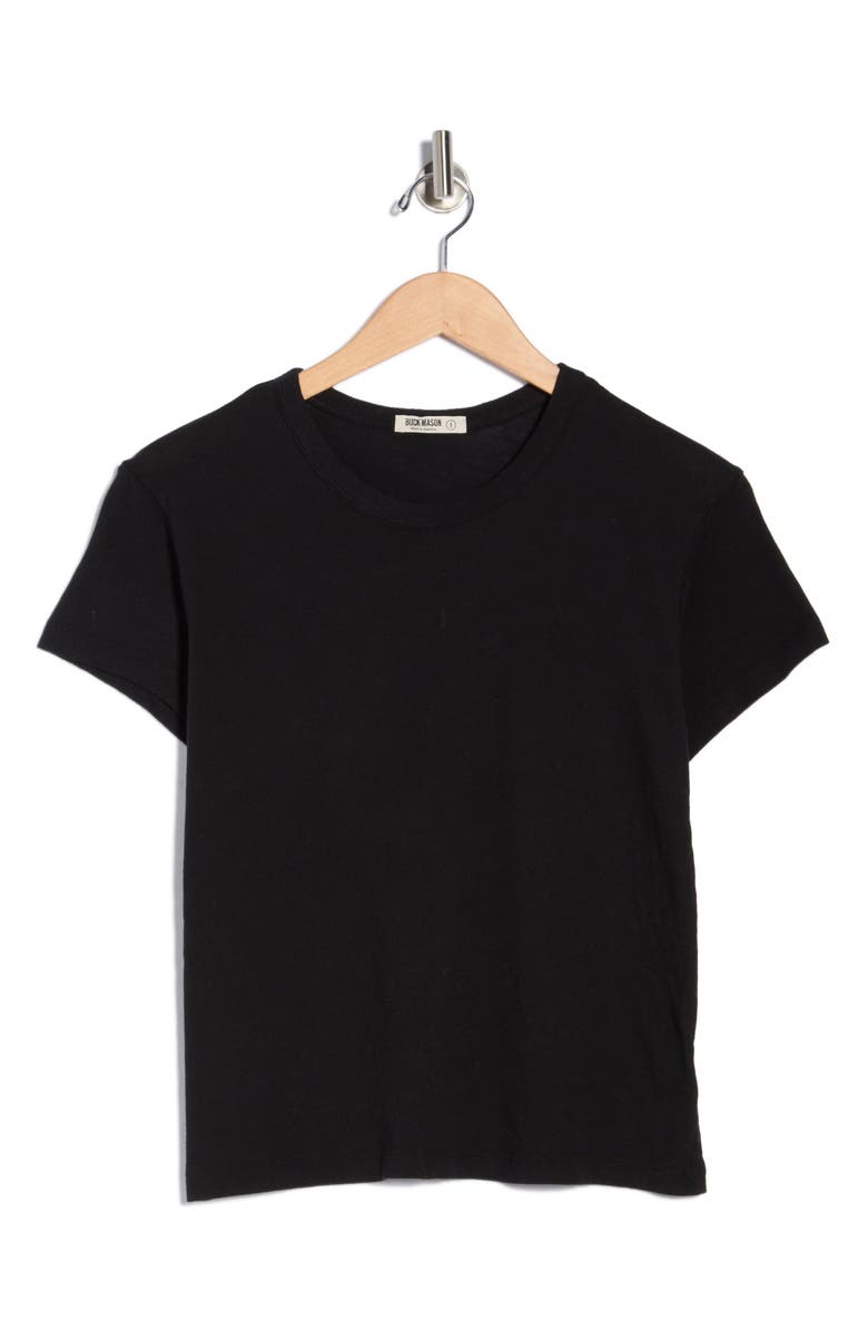 BUCK MASON Crewneck Slubbed T-Shirt, Alternate, color, Black