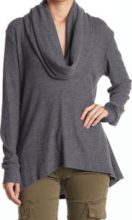 GO COUTURE Cowl Neck Long Sleeve Sweater