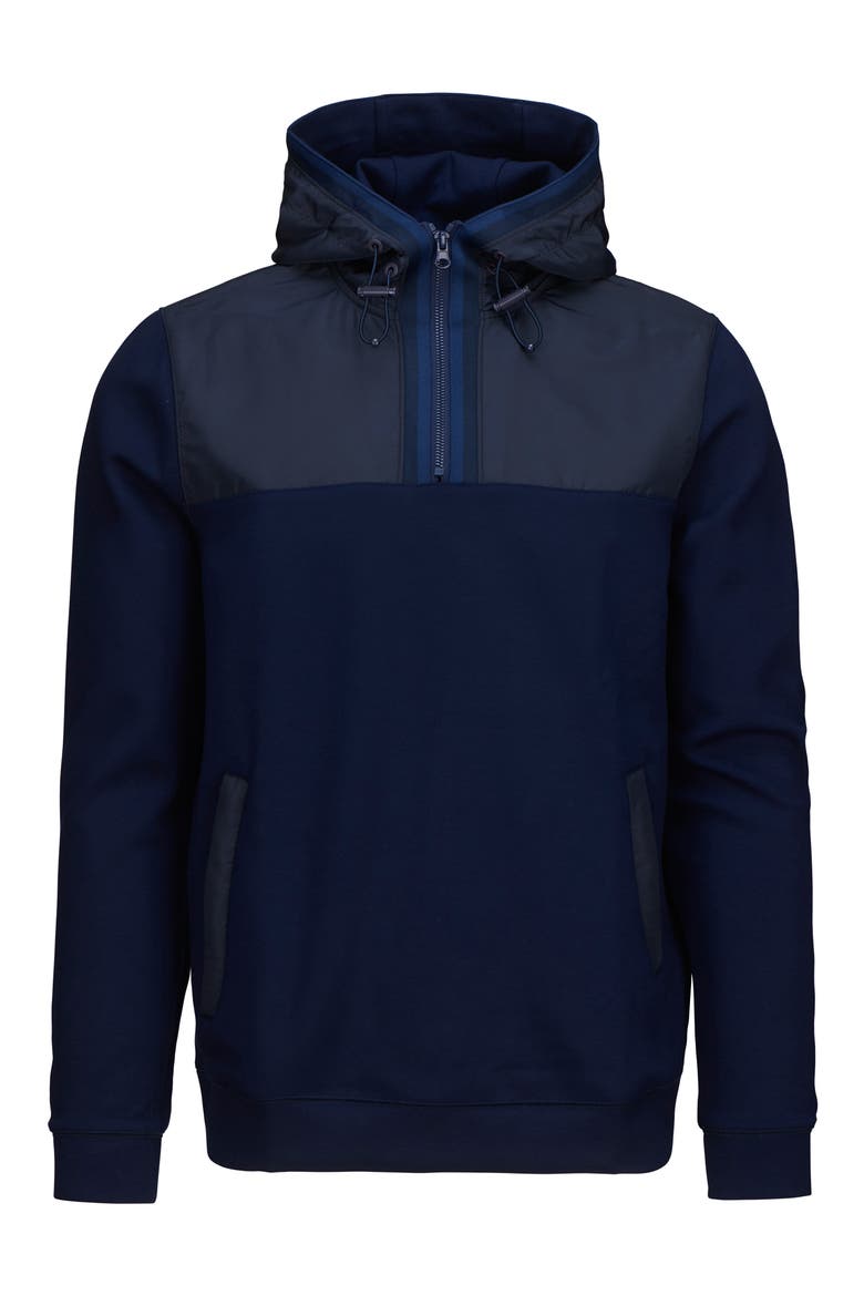 Davos Quarter Zip Hoodie, Alternate, color, NAVY