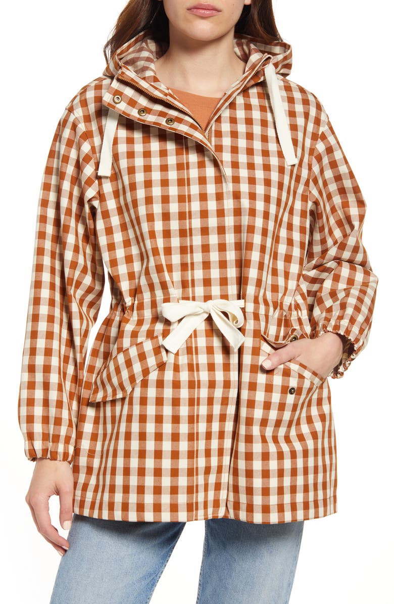 Madewell Raincloud Gingham Raincoat, Alternate, color,