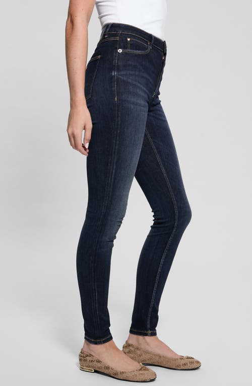 Guess 1981 High Waist Ankle Skinny Jeans In Blue