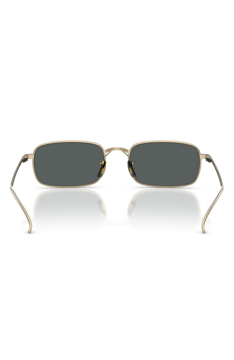 Oliver Peoples TK-14 53mm Polarized Rectangular Sunglasses, Alternate, color, Gold / Midnight Express Polar