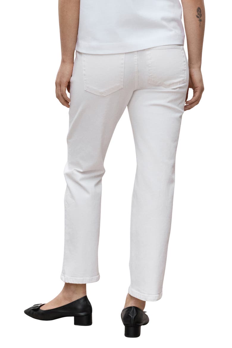Over the Bump Maternity Straight Leg Jeans, Alternate, color, WHITE