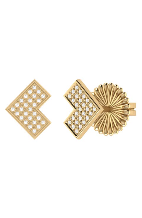 Home One Way Diamond Stud Earrings - 0.1ct.