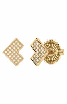LuvMyJewelry Home One Way Diamond Stud Earrings - 0.1ct.