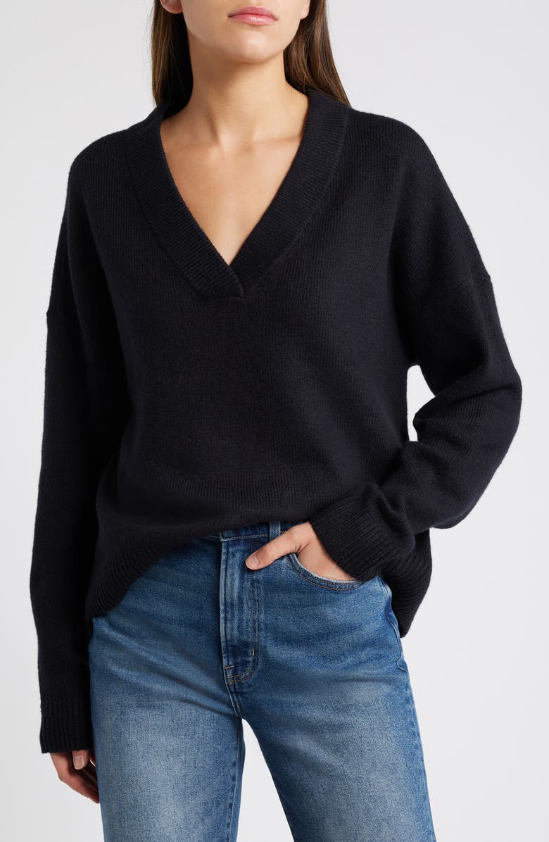 Treasure & Bond Oversize V-Neck Sweater, Main, color,