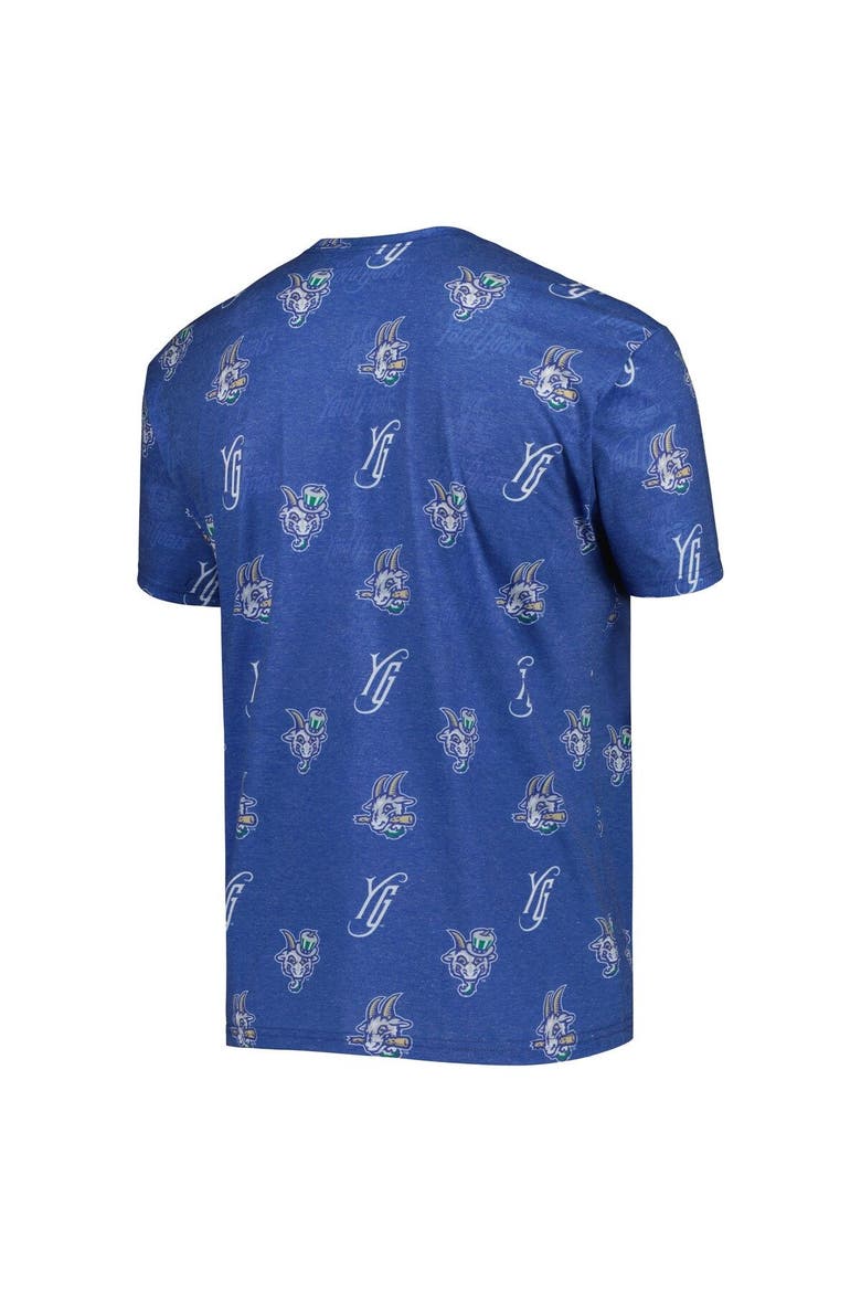 Men's Royal Hartford Yard Goats Allover Print Crafted T-Shirt, Alternate, color, Royal