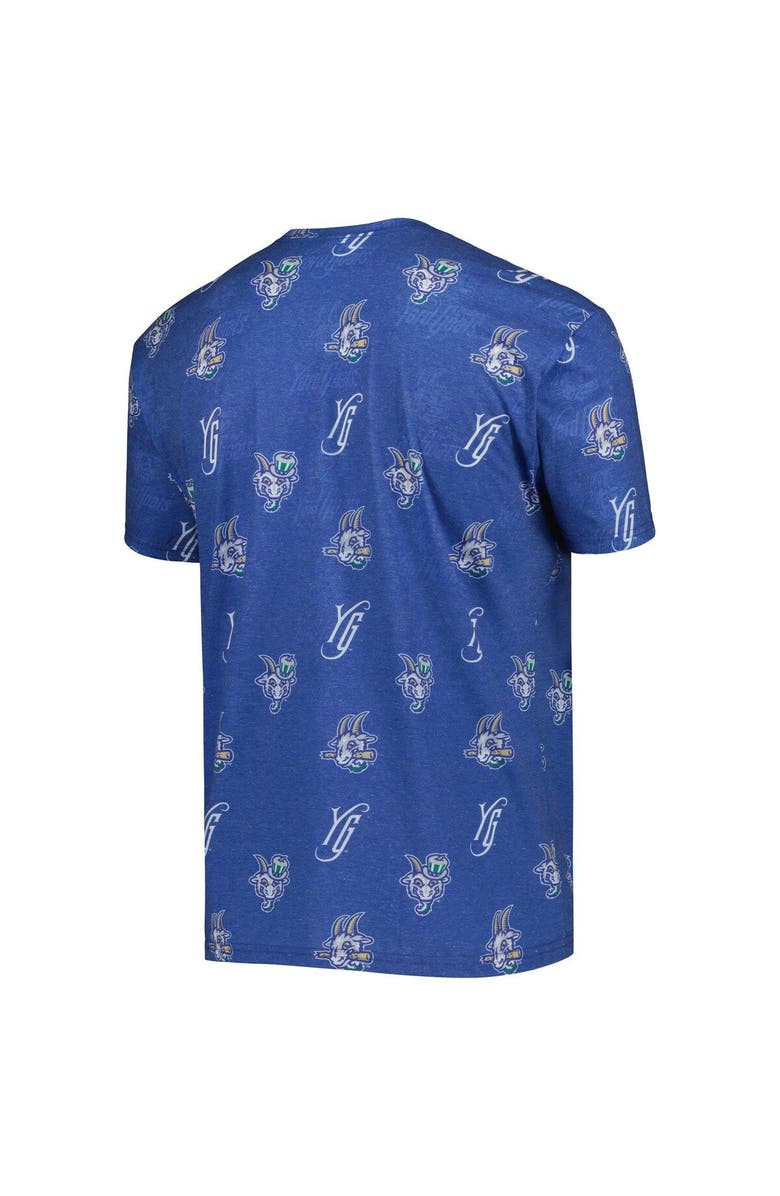 BOXERCRAFT Men's Royal Hartford Yard Goats Allover Print Crafted T-Shirt, Alternate, color, Royal