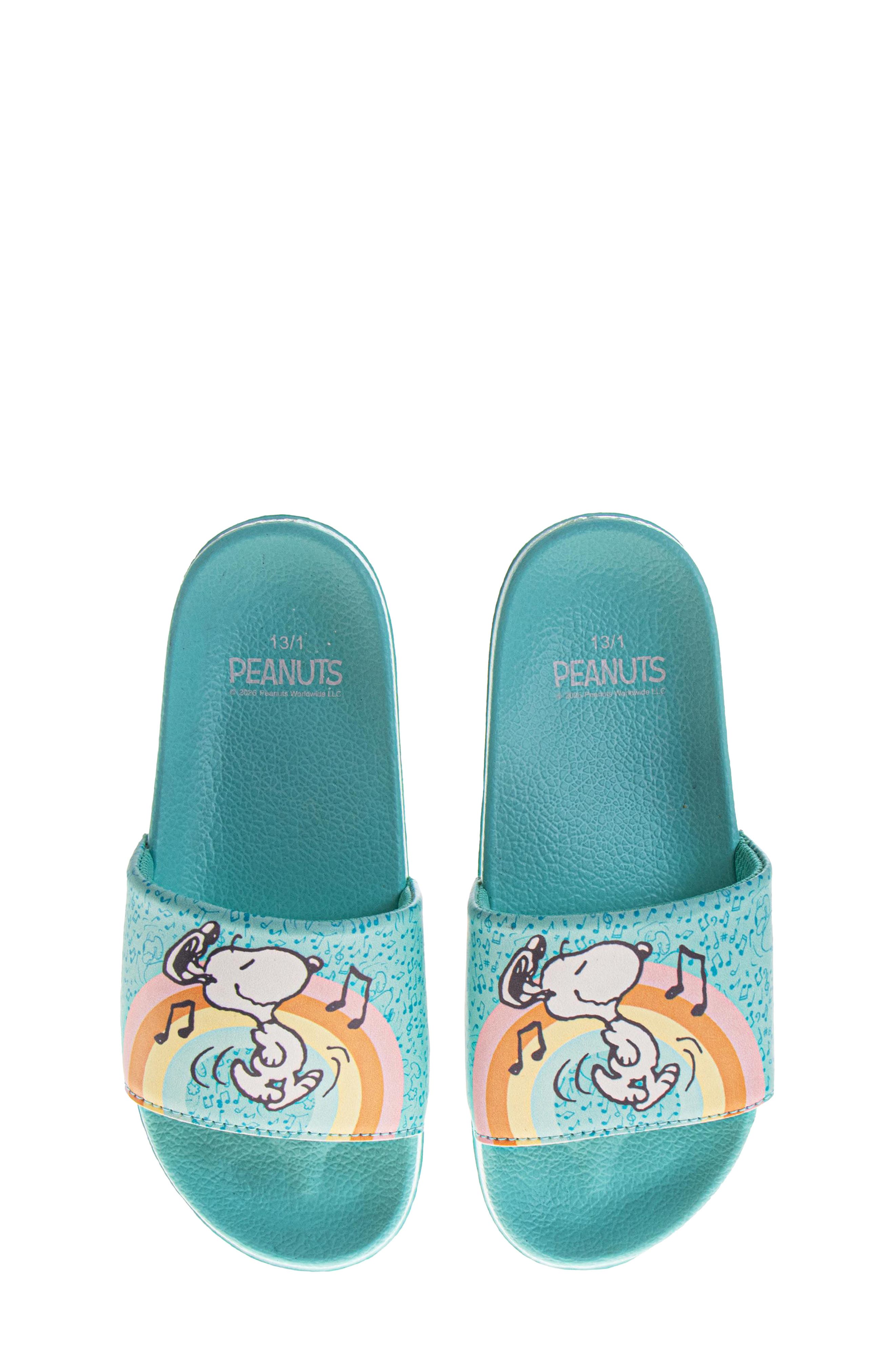 JOSMO Kids' Peanuts Musical Snoopy Slide Sandal, Alternate, color, Blue