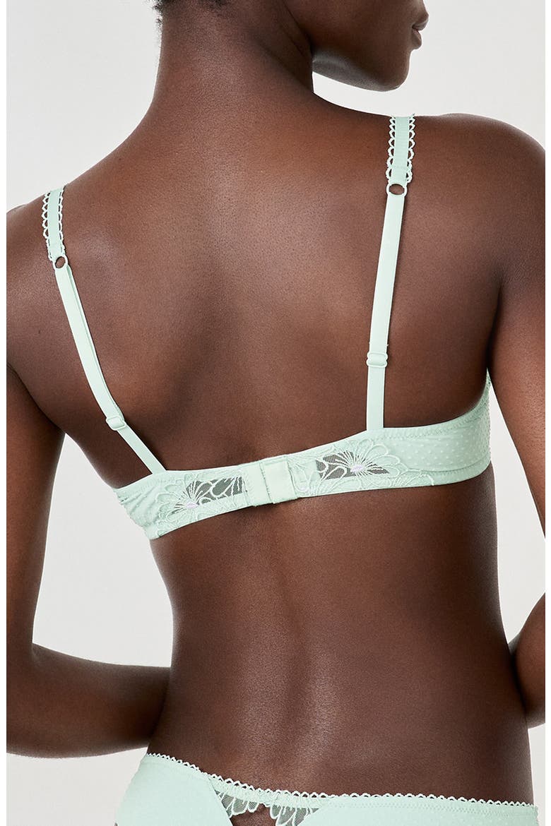 Daisy Underwire Balconette Bra, Alternate, color, CELADON