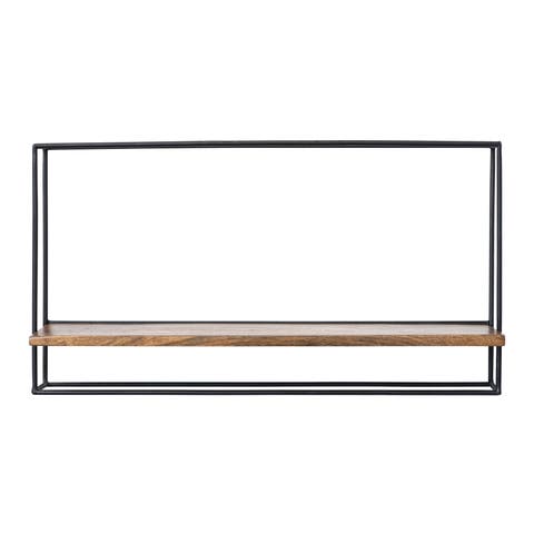 Modern Metal and Wood Wall Shelves