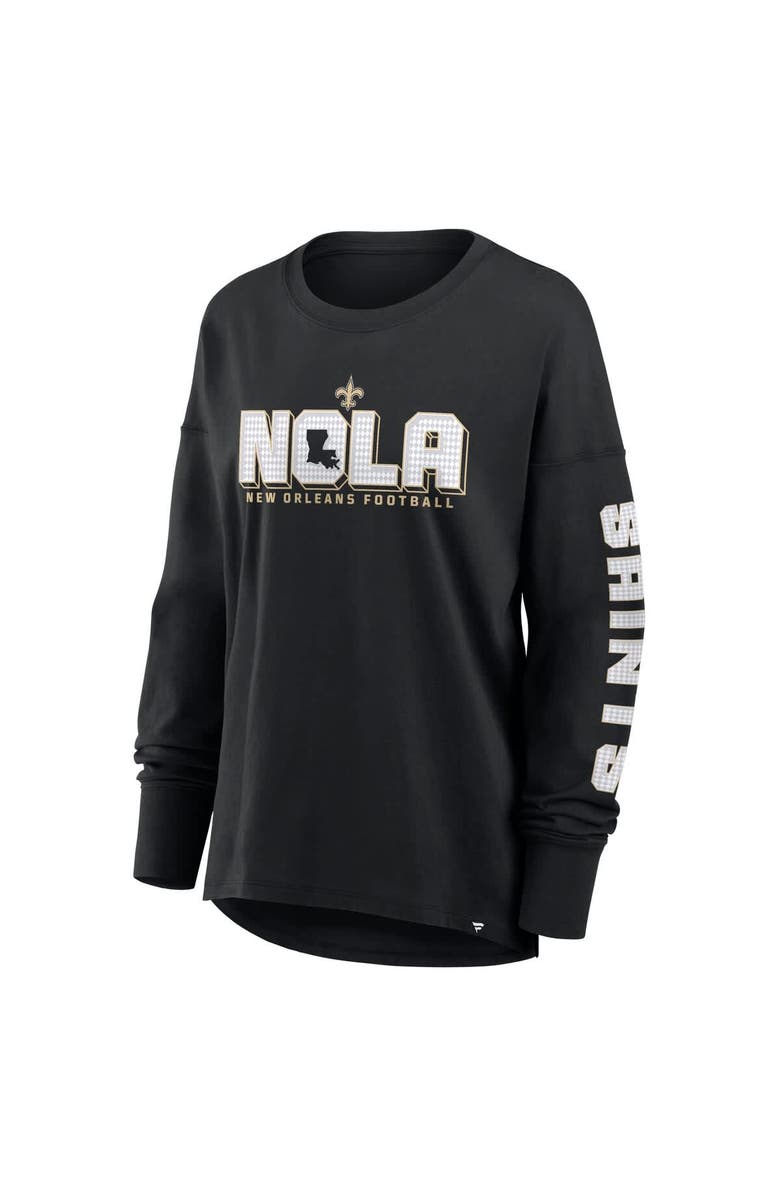 FANATICS Women's Fanatics Black New Orleans Saints Hometown Legacy Long Sleeve T-Shirt, Alternate, color, Black