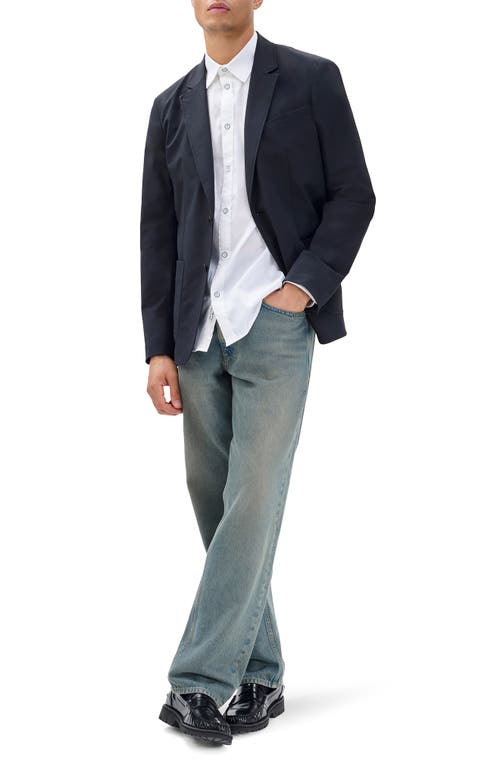 Rag & Bone Patrick Stretch Poplin Tuxedo Shirt In White