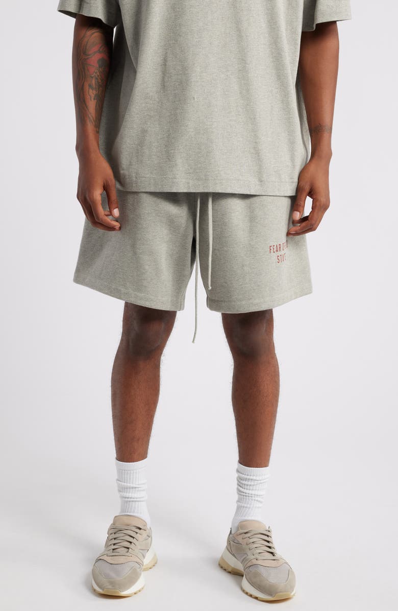 Fear of God Essentials Cotton Blend Fleece Soccer Sweat Shorts, Main, color, 