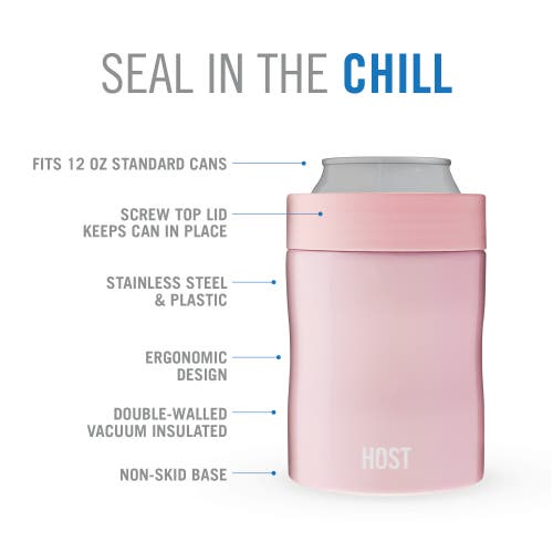 Host Stay-chill Standard Can Cooler In Peony Pink