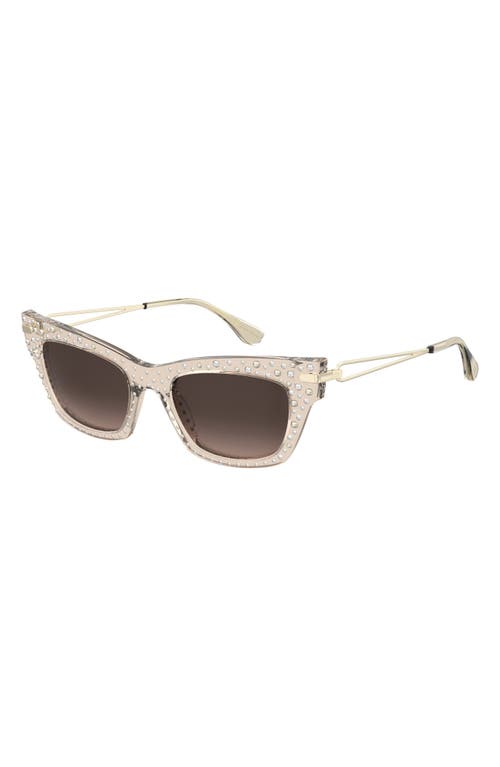 Stuart Weitzman 52mm Gradient Cat Eye Sunglasses In Brown