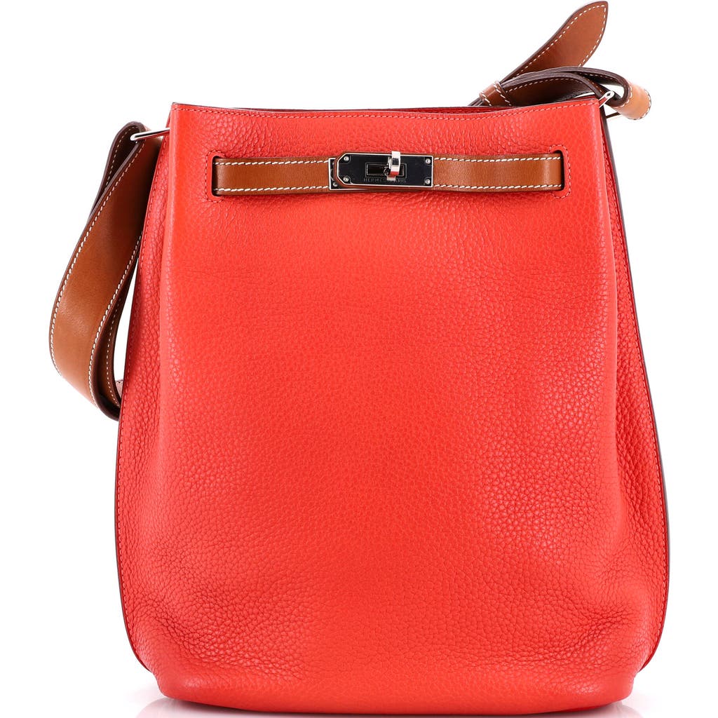 Pre-owned Hermes Hermes So Kelly Bag Togo 22 In Red