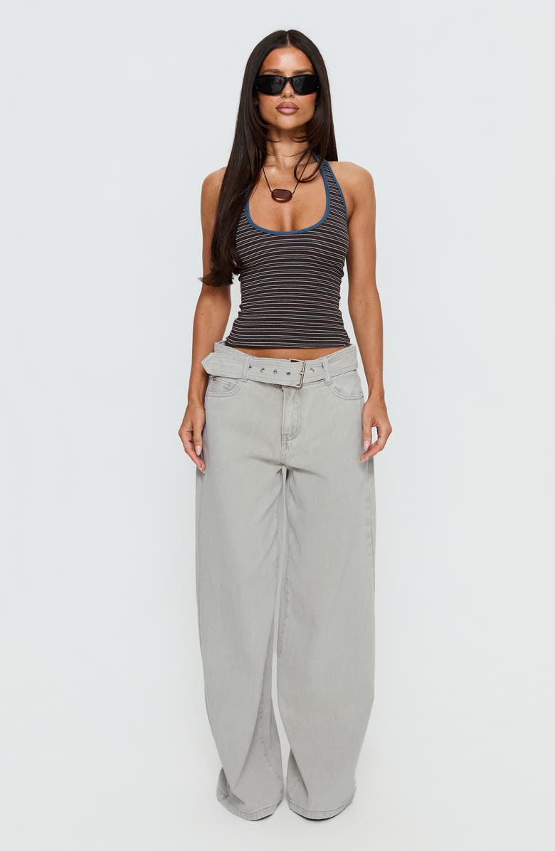 Princess Polly Sugar Talking Striped Halter Top, Alternate, color,