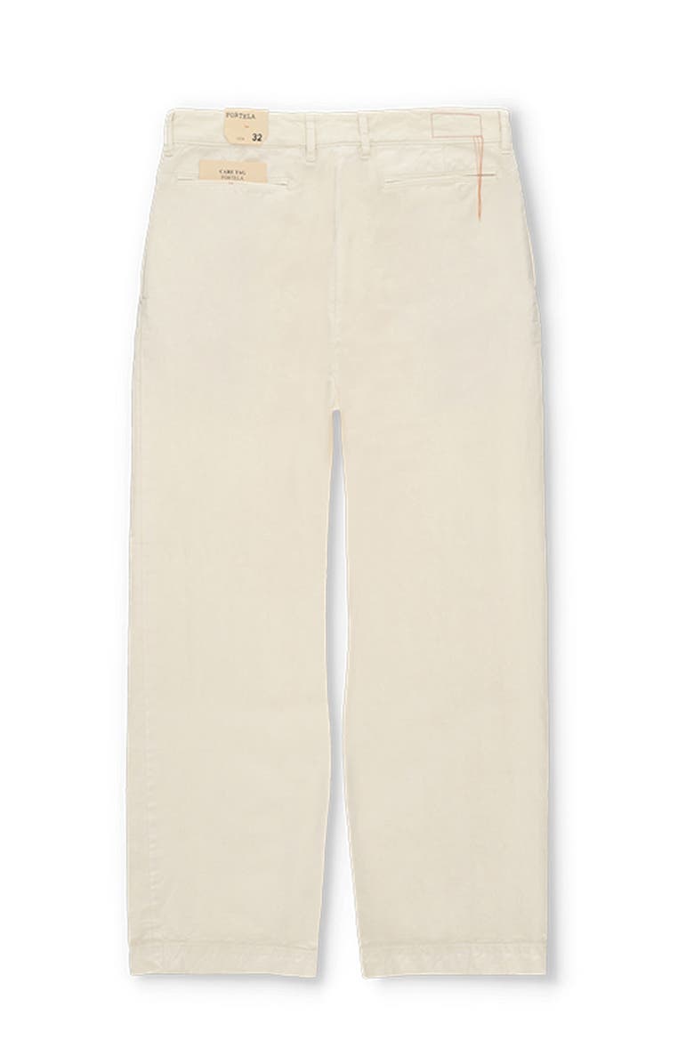 Fortela Newyork Cotton Pleated Trousers, Alternate, color, Off White