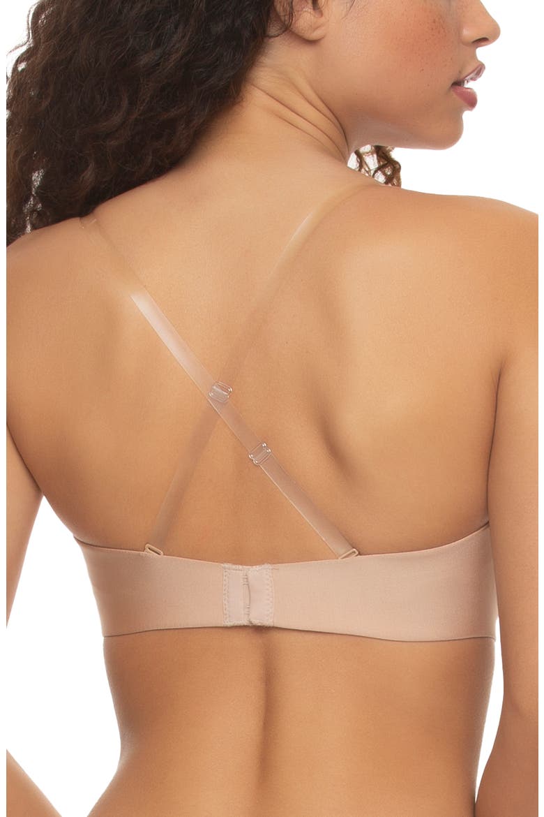 Evolve Underwire Convertible Strapless Push-Up Plunge Bra, Alternate, color, WARM NEUTRAL