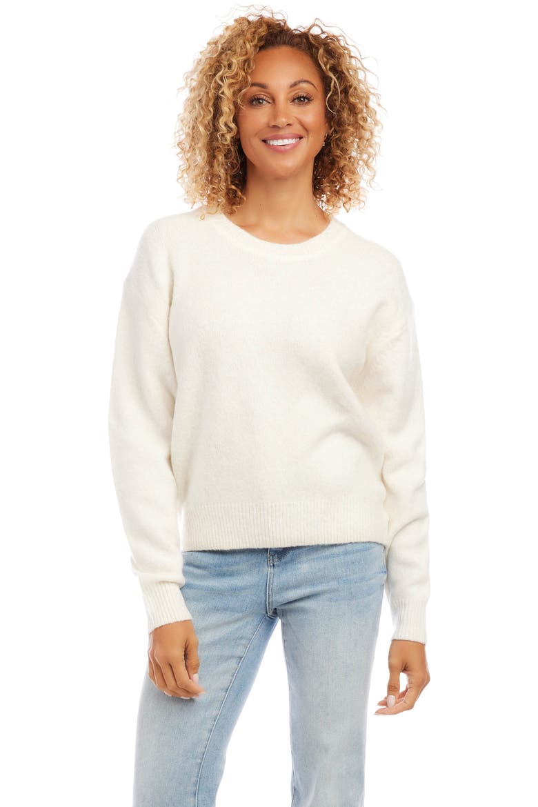 Relaxed Brushed Sweater, Alternate, color, CREAM