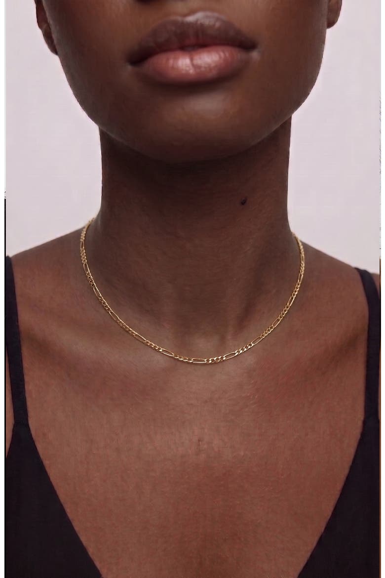 Figaro Midi Choker Necklace in Gold, Alternate, color, Gold
