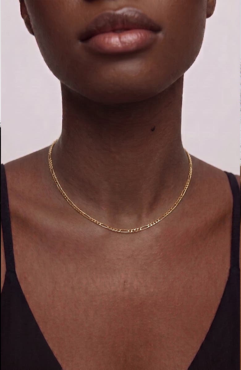YOJ Figaro Midi Choker Necklace in Gold, Alternate, color, Gold