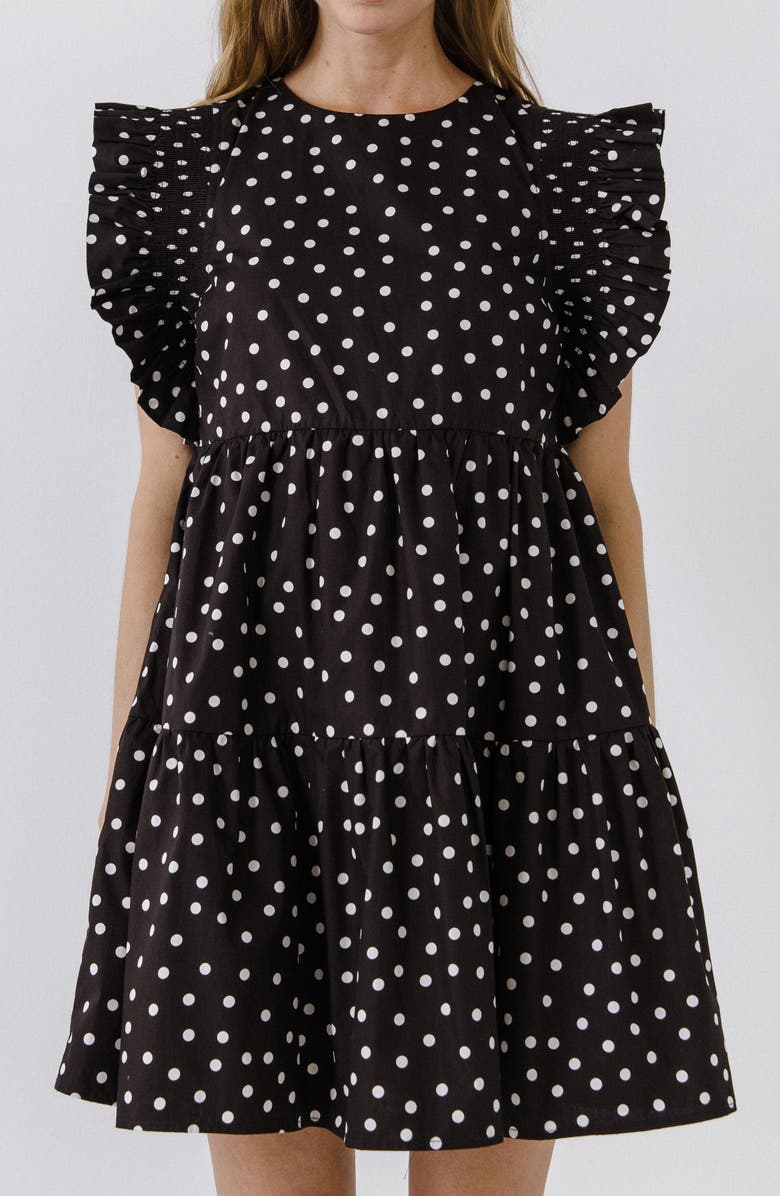 English Factory Dot Print Minidress, Alternate, color,