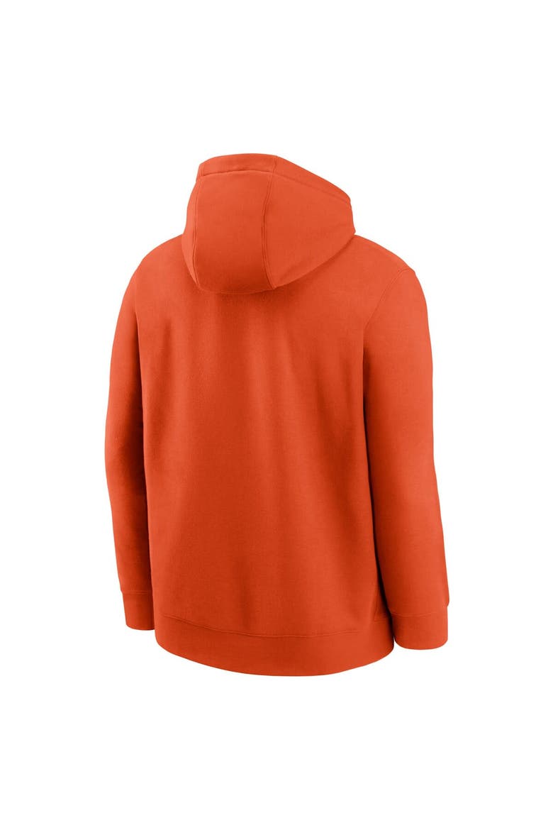 Men's Nike  Orange Clemson Tigers Basketball Icon Club Fleece Pullover Hoodie, Alternate, color, Orange
