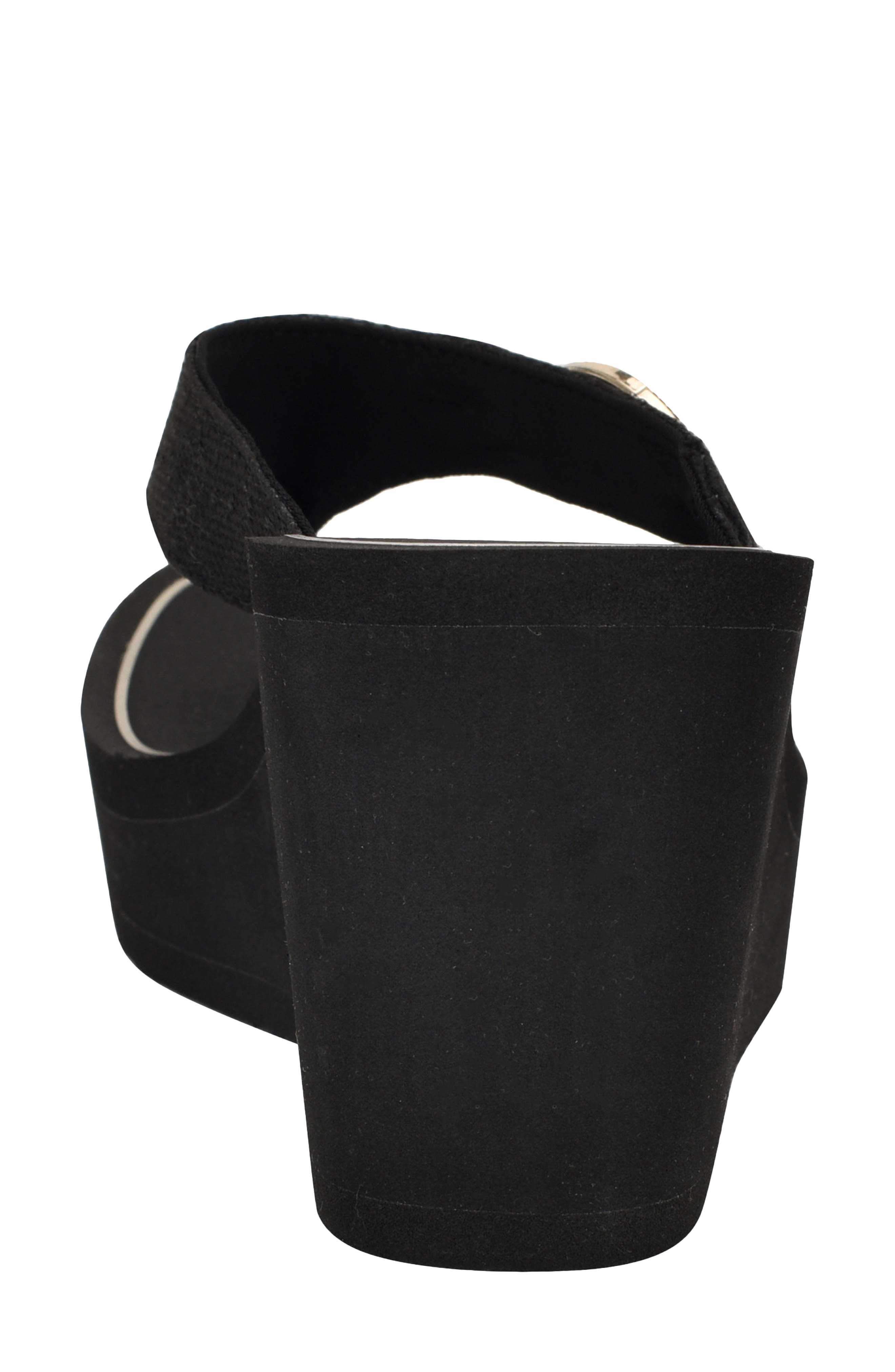 GUESS Shai Platform Wedge Flip Flop, Alternate, color, Black