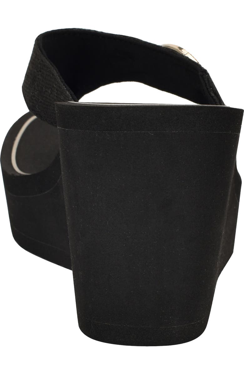 GUESS Shai Platform Wedge Flip Flop, Alternate, color, Black