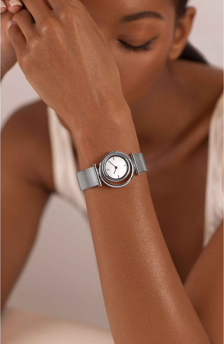 VANNA Eclipse Watch, Alternate, color, White Pearl-Silver