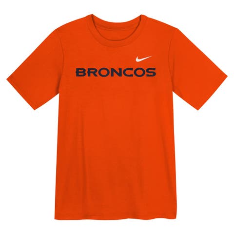 Preschool Nike Orange Denver Broncos Wordmark T-Shirt
