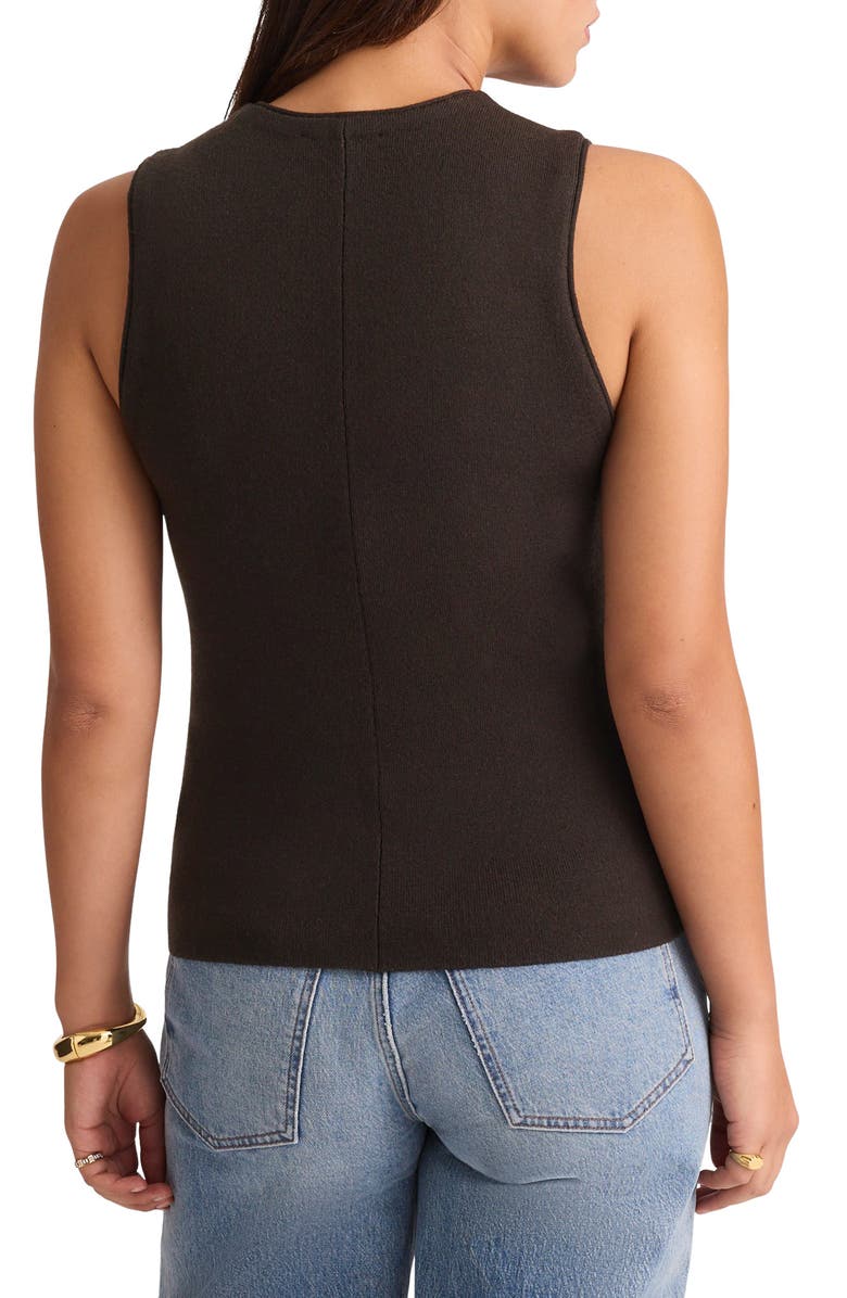 Madewell V-Neck Merino Wool Button-Up Sweater Vest, Alternate, color, Molasses