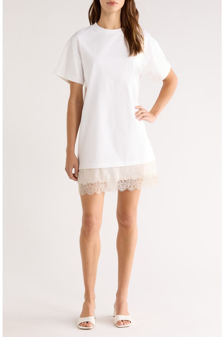 Grier Lace Trim Dress, Main, color, IVORY