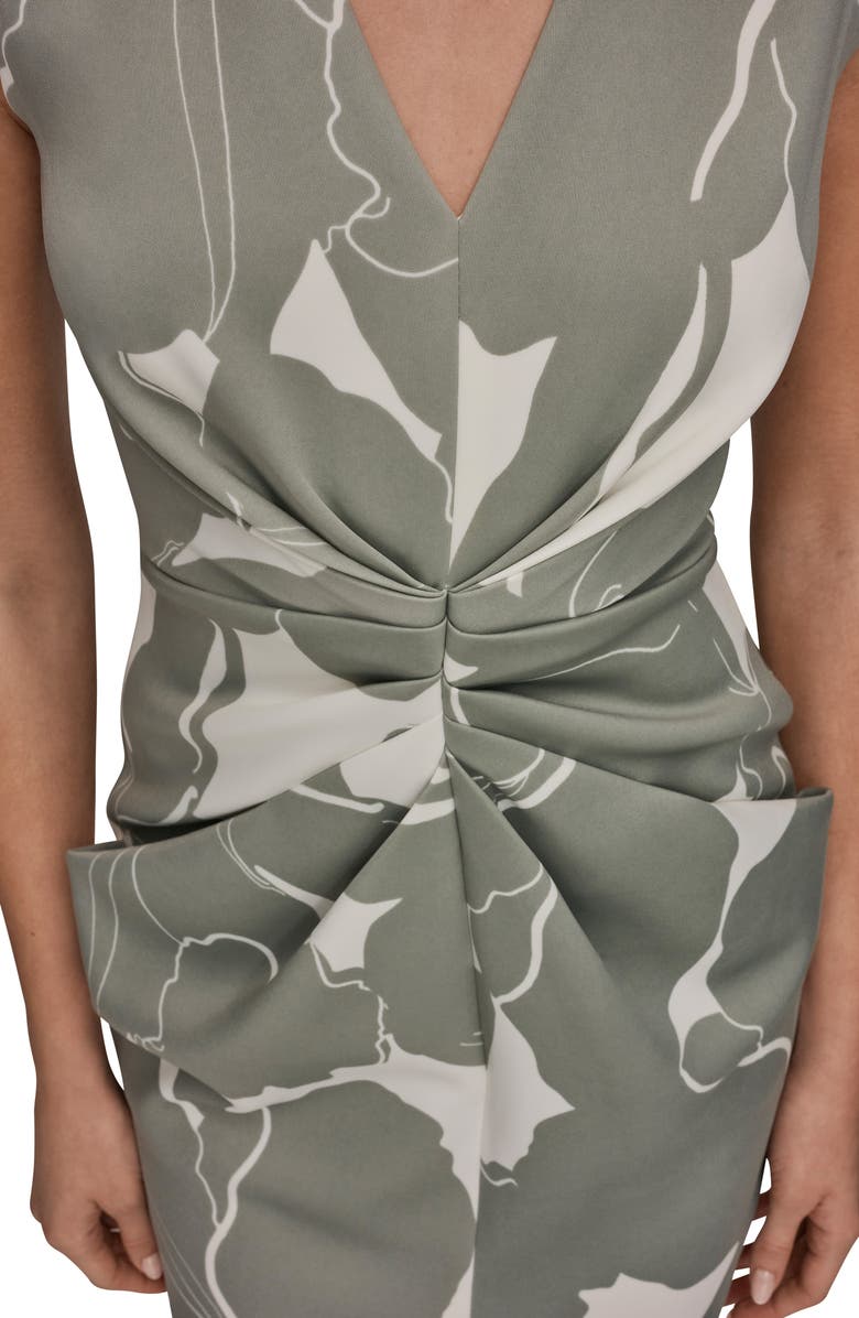 Donna Karan New York Gathered Sleeveless Sheath, Alternate, color, Weathered Sage