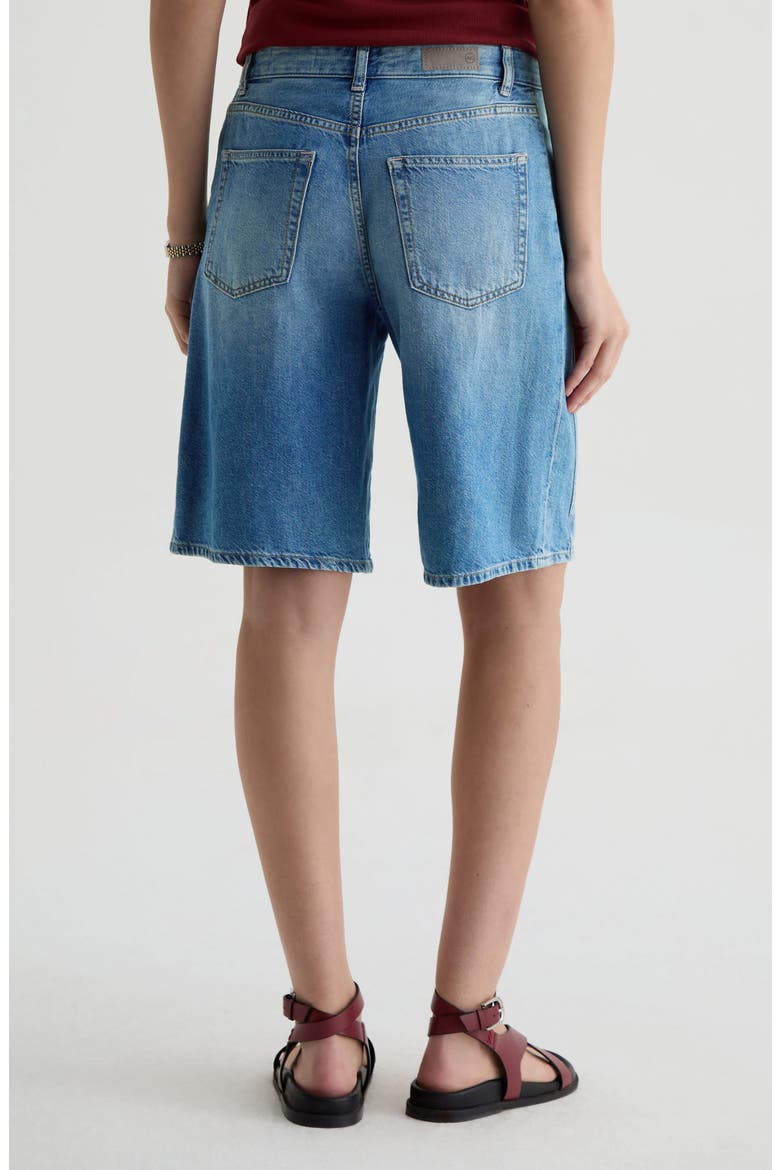 Thalia Denim Bermuda Shorts, Alternate, color, GALAXY