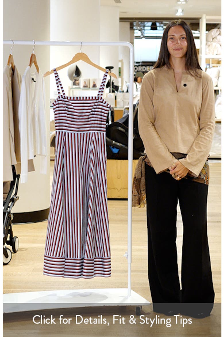 The Margot Stripe Fit & Flare Midi Dress video