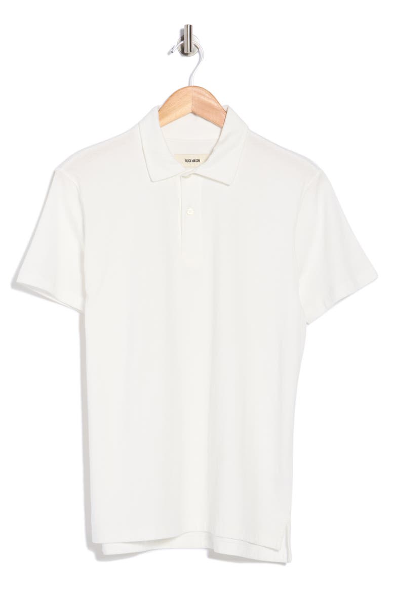 BUCK MASON Cotton Polo, Main, color, White